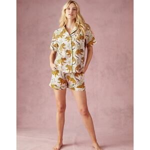 Print Fresh Blush Pink Bagheera 2 Pc. Pajama Set 100% Organic CottonNOWT